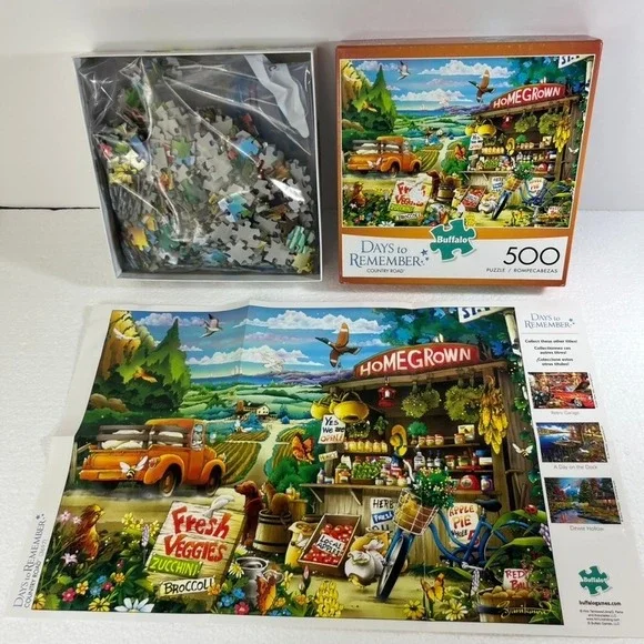 Buffalo Games Days to Remember Country Road 500 Piece Jigsaw Puzzle - Picture 2 of 6